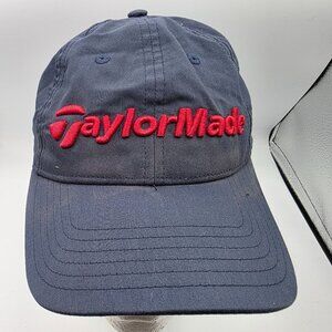 TaylorMade Mens Blue Red Hat Cap Golf Outdoors Casual Lightweight Sports
